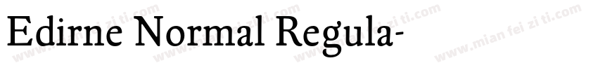 Edirne Normal Regula字体转换